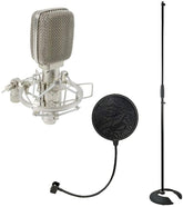 Citronic RM06 Ribbon Microphone for Recording Instruments & Vocal Studio Bundle